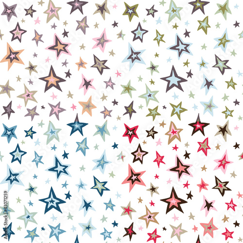 Seamless retro fifties stars design pattern