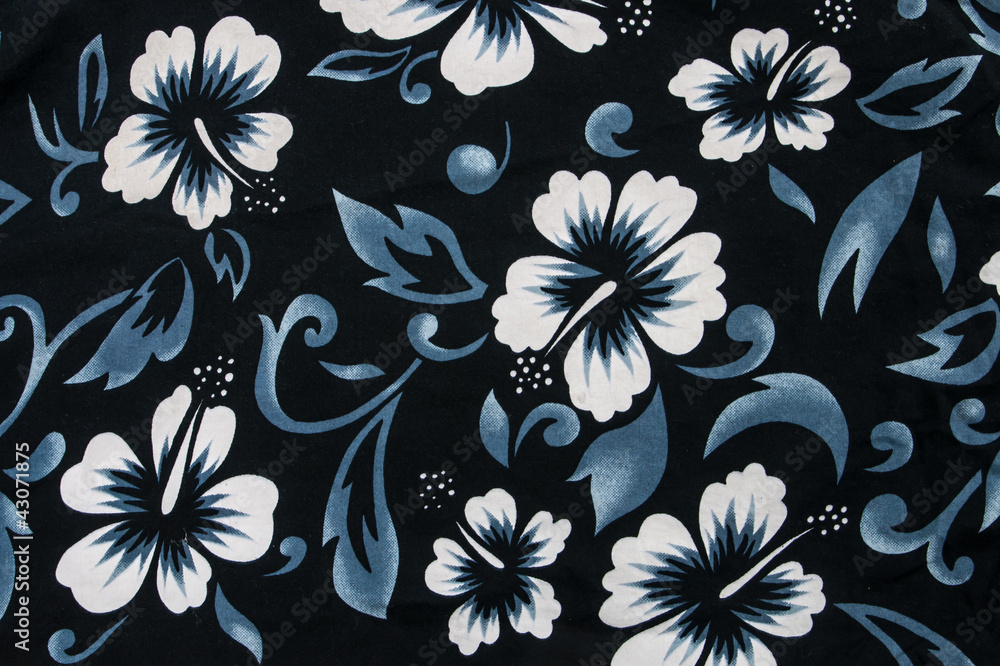 hibiscus flower seamless fabric textile
