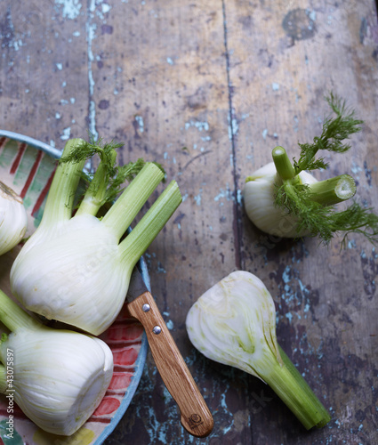 Fototapeta Naklejka Na Ścianę i Meble -  Découpe de fenouils