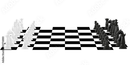 chess board with figures