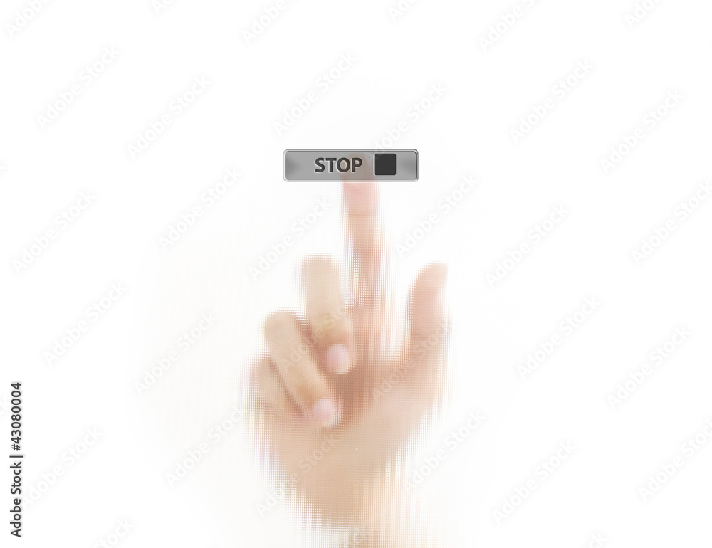 Finger pressing forward icon button Finger pressing forward icon button