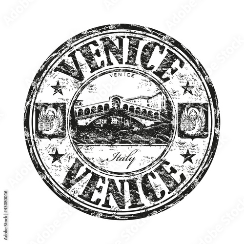 Venice grunge rubber stamp