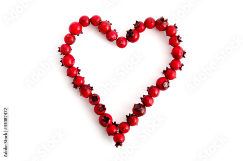 Herz aus roten Beeren