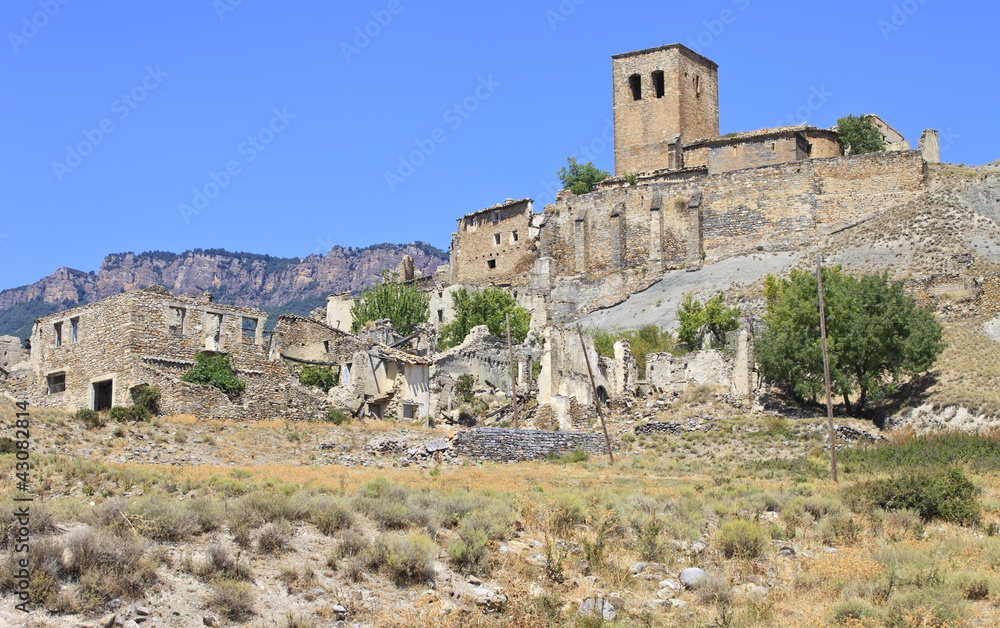 Esco, spanish abandoned small town, Aragon