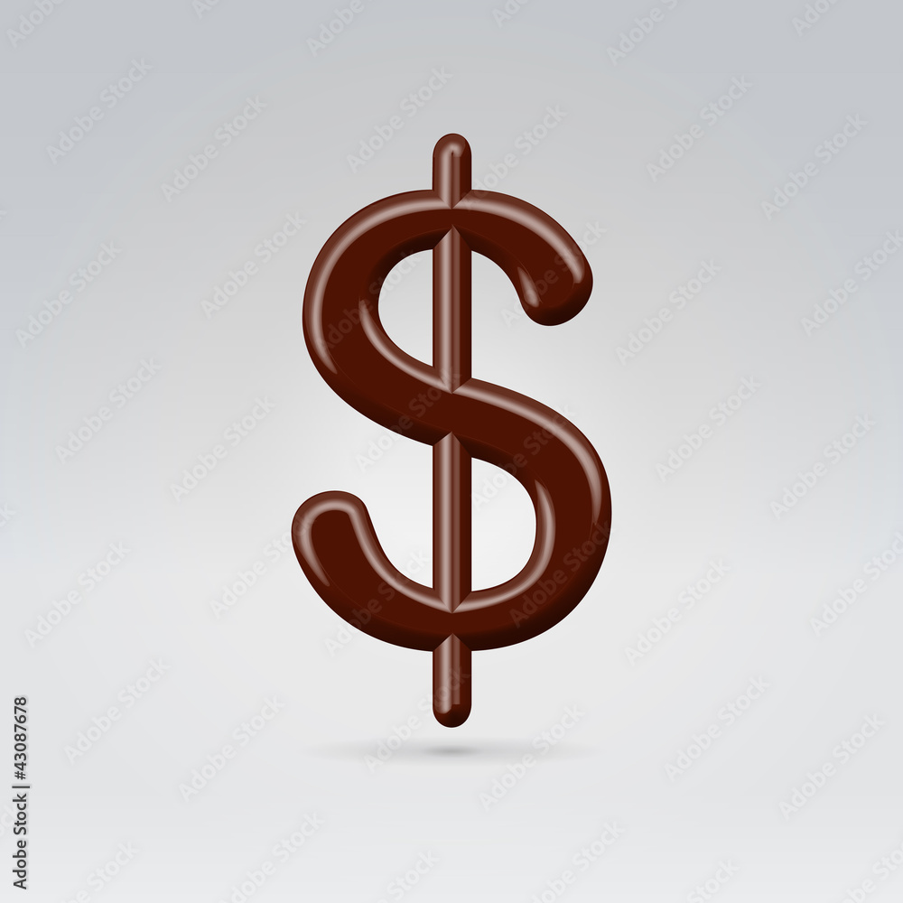 Obraz premium Sweet chocolate dollar