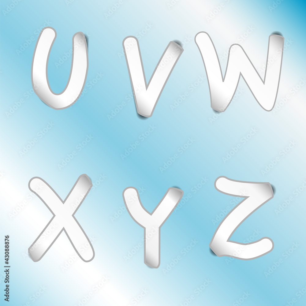 alphabet _U,V,W,X,Y,Z