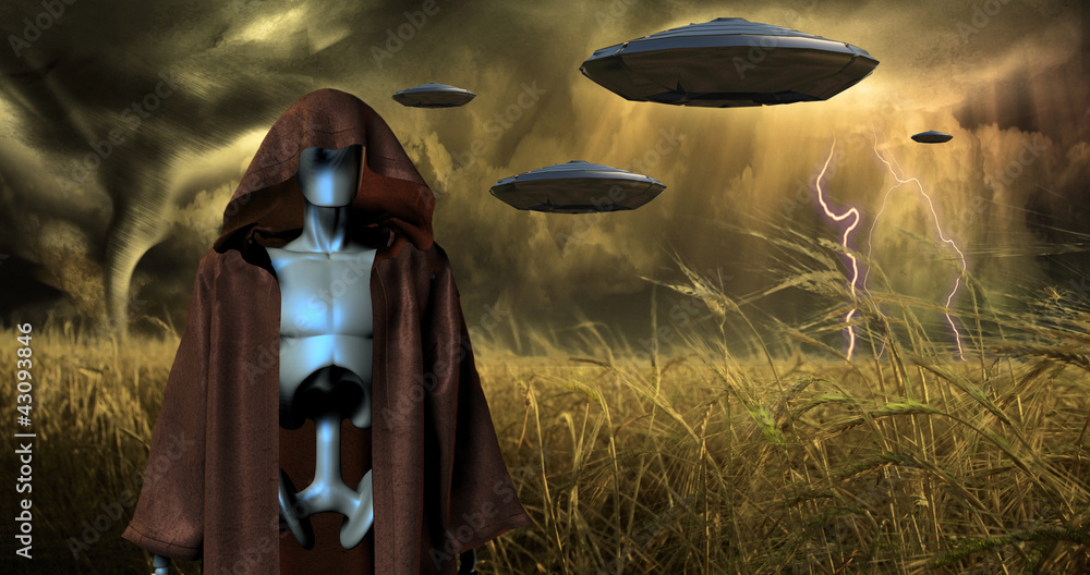 Naklejka premium Alien Invasion