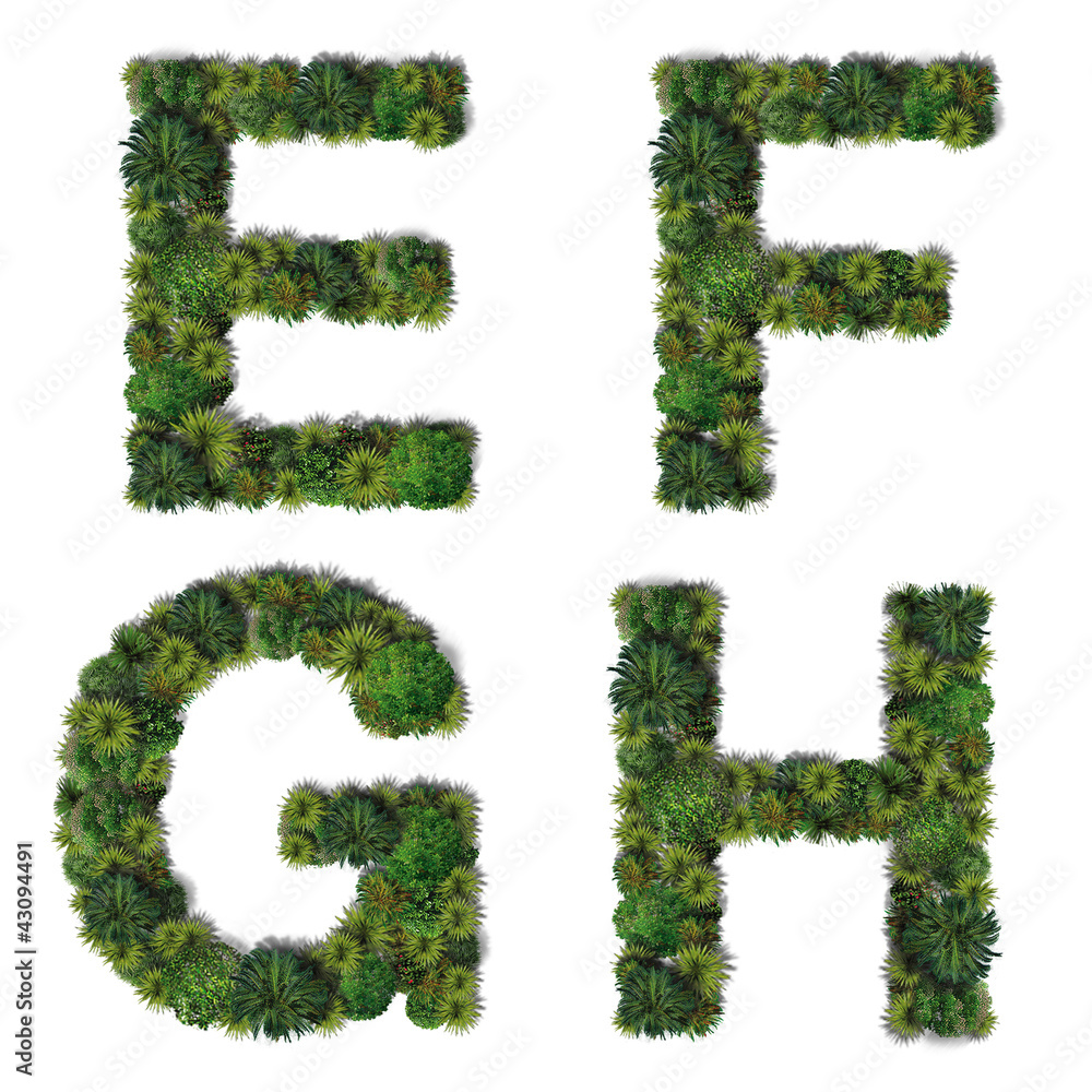 Green alphabet letters Green alphabet letters