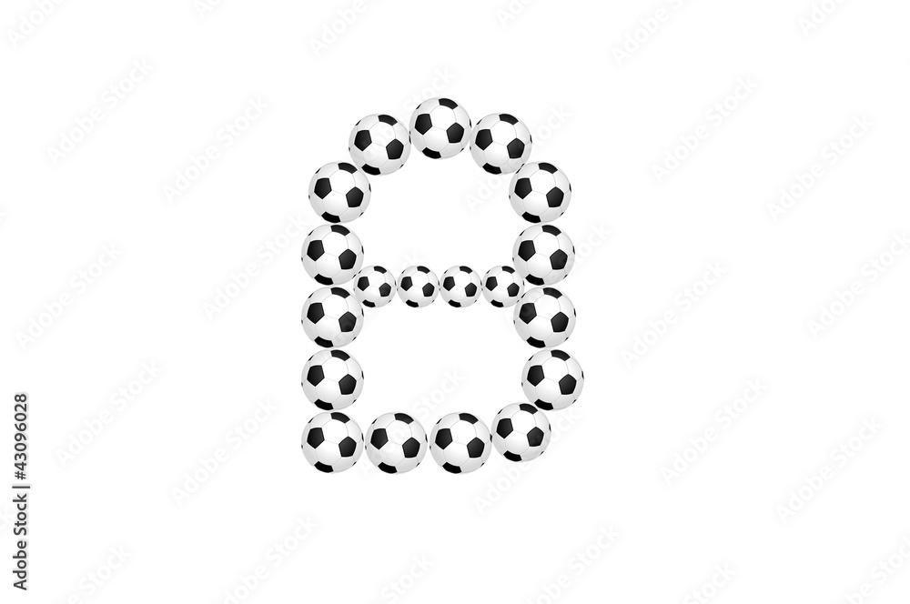 Soccer alphabet B Soccer alphabet B