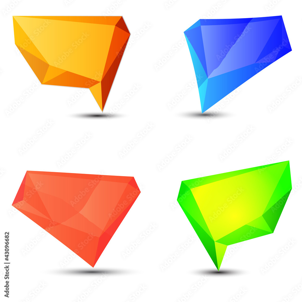 Abstract origami speech bubble vector background Abstract origami speech bubble vector background