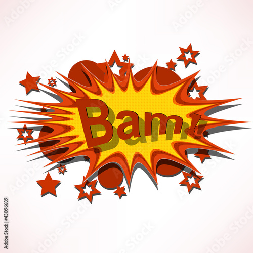 Bam. Comic book explosion.