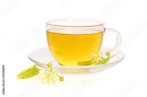 cup of tea with linden flowers