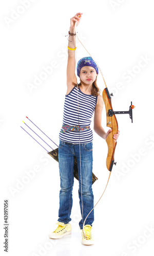 Teenage Girl Doing Archery photo