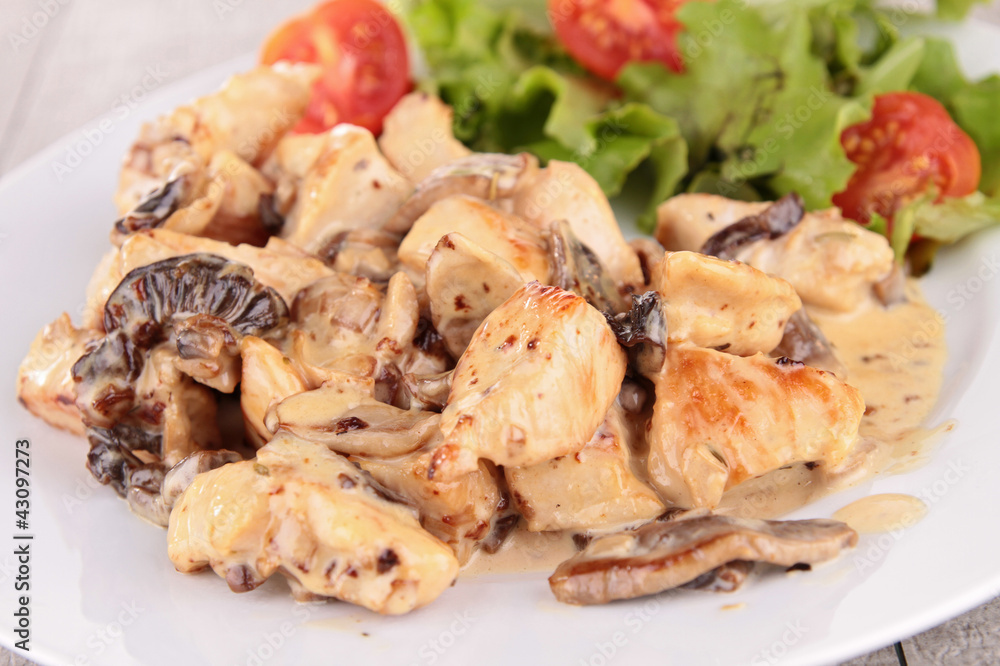 meat with mushroom sauce meat with mushroom sauce
