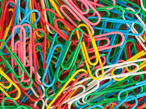 colorful paper clips