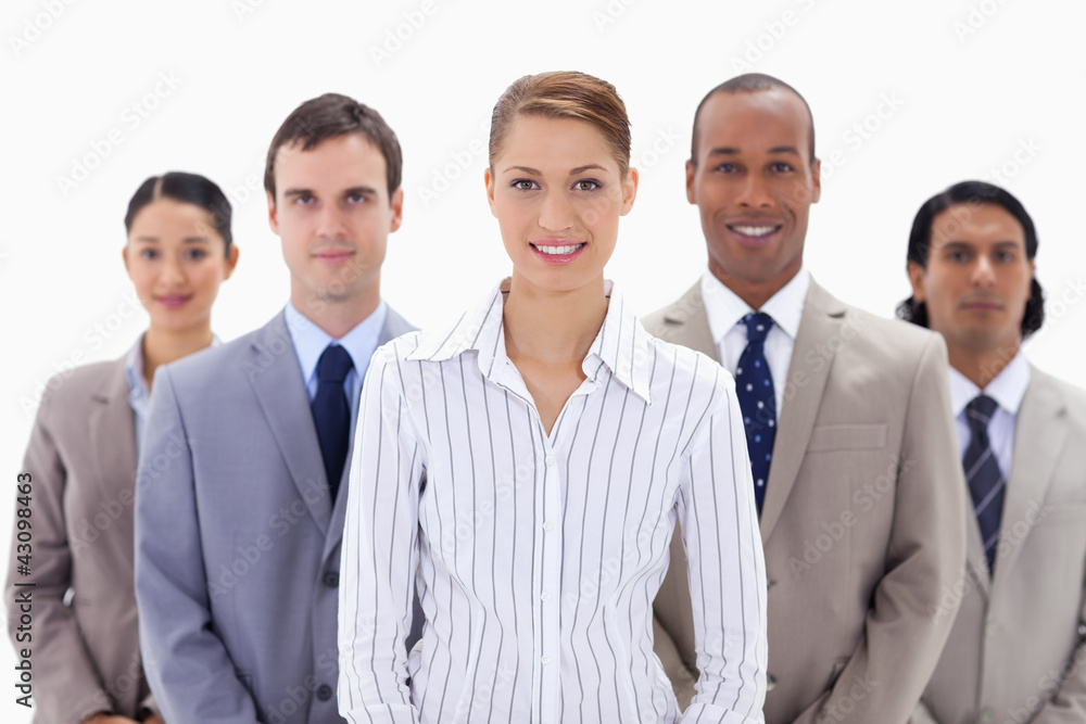 Close-up of a business team a smiling Close-up of a business team a smiling