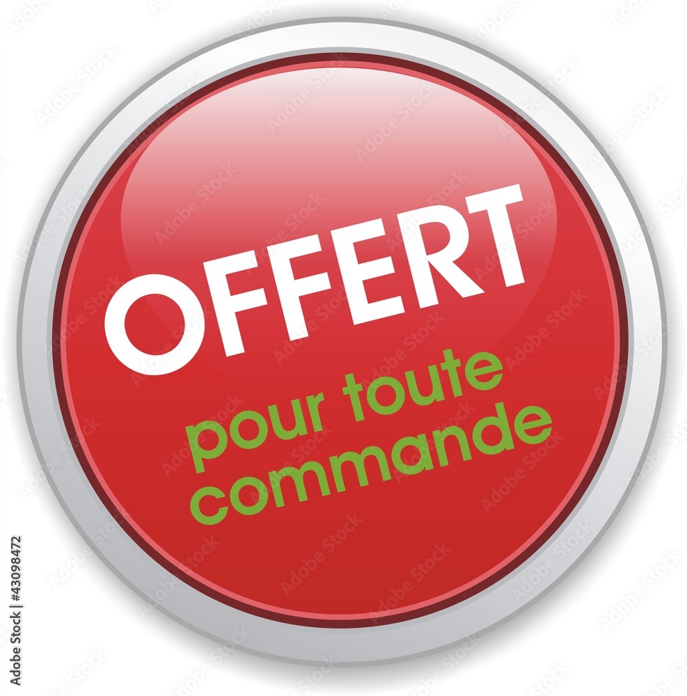 bouton offert pour toute commande bouton offert pour toute commande