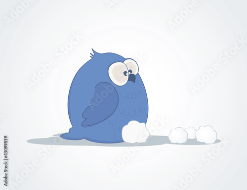 Illustration of a blue bird
