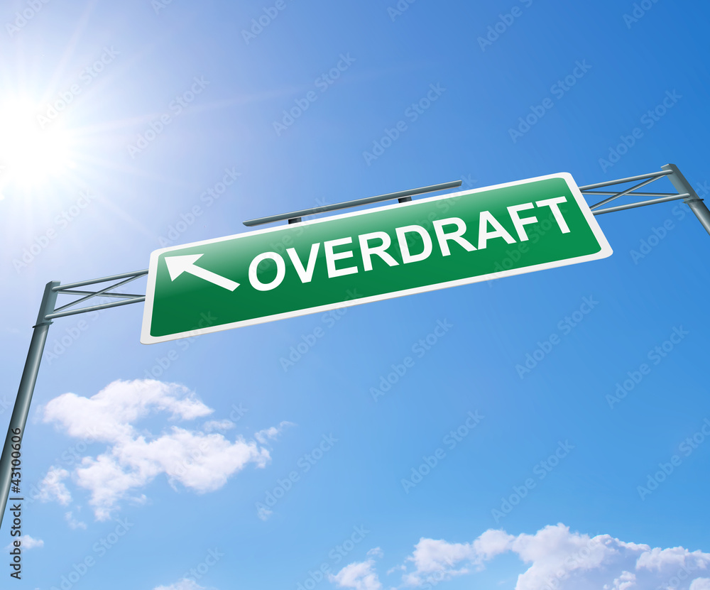 Obraz premium Overdraft concept.