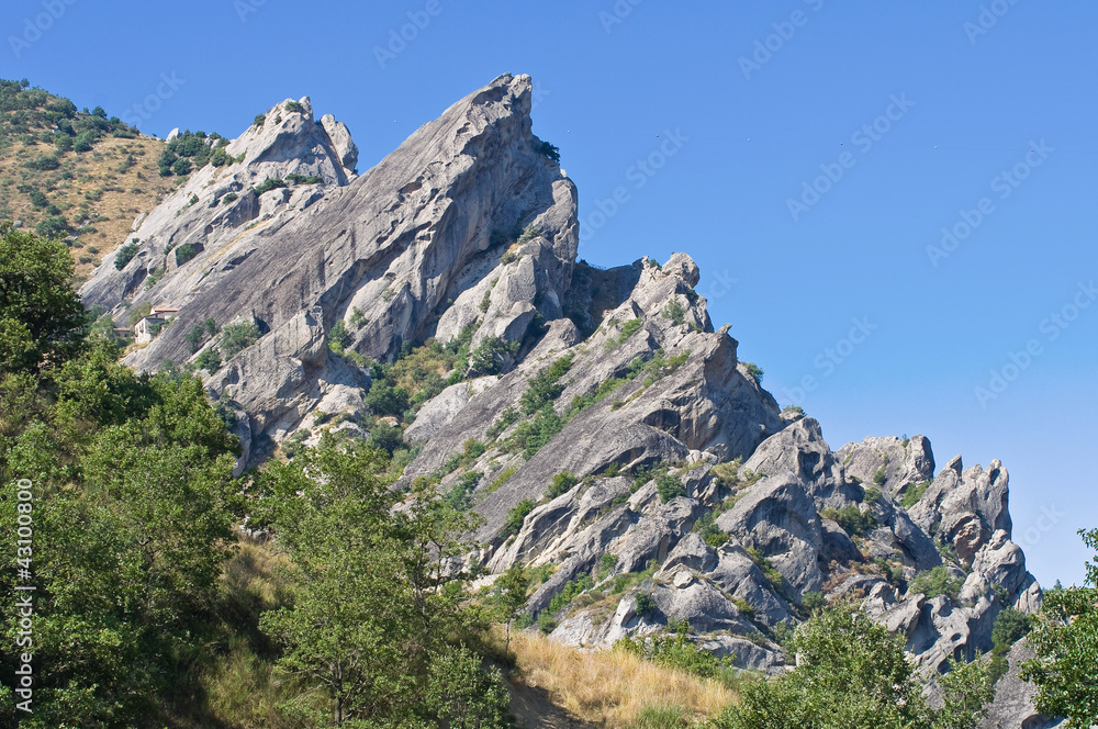 Fototapeta premium Lucanian dolomites. Pietrapertosa. Basilicata. Italy.