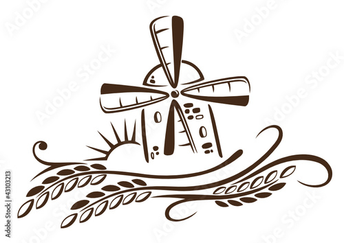 Bäcker, Brot, Mehl, Getreide, Mühle, Korn, vector