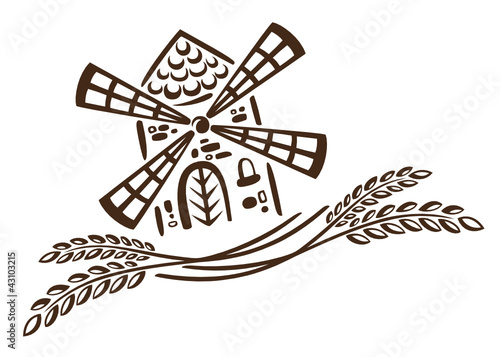Bäcker, Brot, Mehl, Getreide, Mühle, Korn, vector