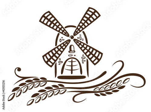 Bäcker, Brot, Mehl, Getreide, Mühle, Korn, vector