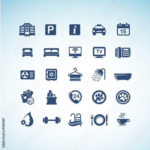 Set of hotel icons