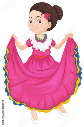 girl in traditional dress