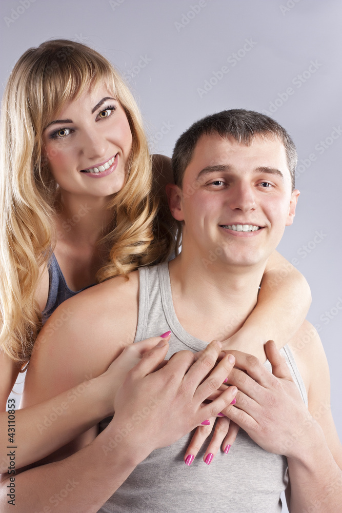 Portrait of a beautiful young couple. Family Portrait of a beautiful young couple. Family