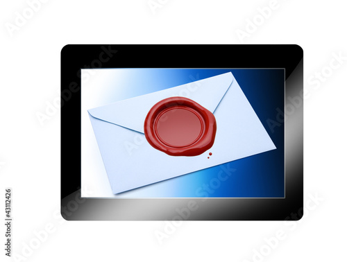 Verschlüsselte Nachricht auf dem Tablet PC