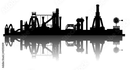 Silhouette Duisburg - Landschaftspark, Industrie