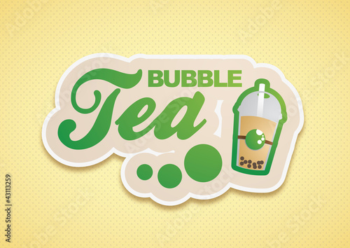 Bubble Tea Logo Grün