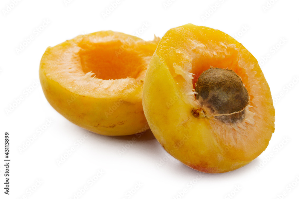 Sweet apricots isolated on white Sweet apricots isolated on white