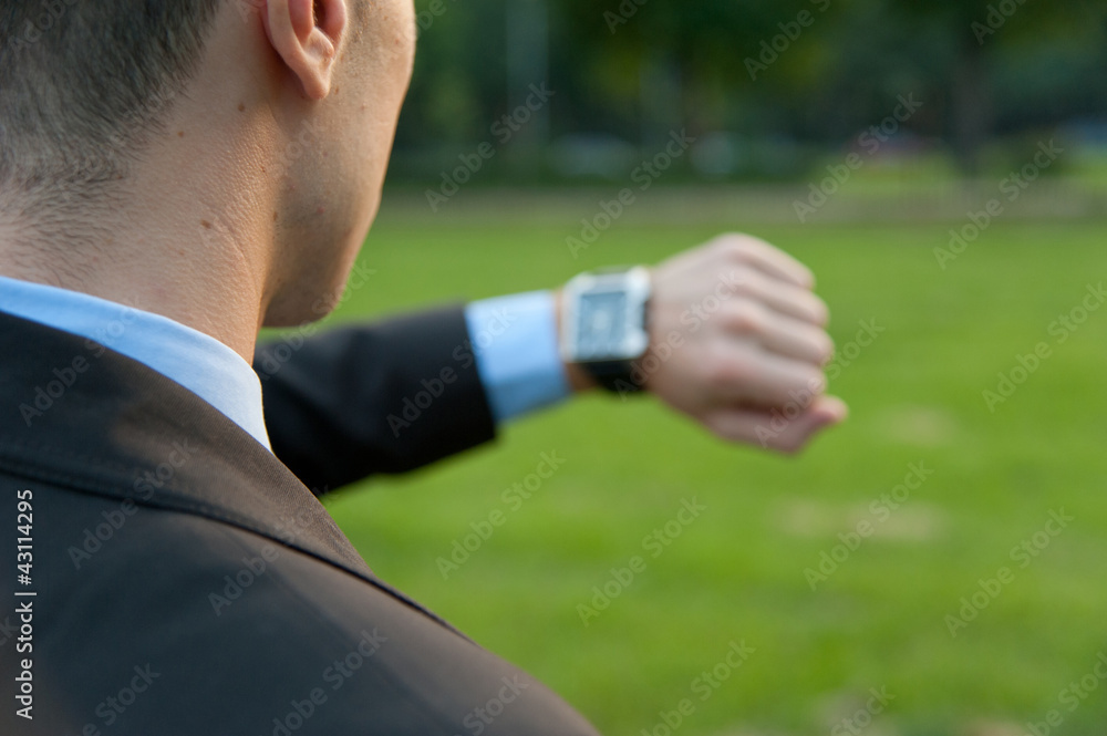 Man checking the time Man checking the time