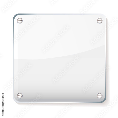 Glass company name plate