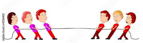boys pulling the rope