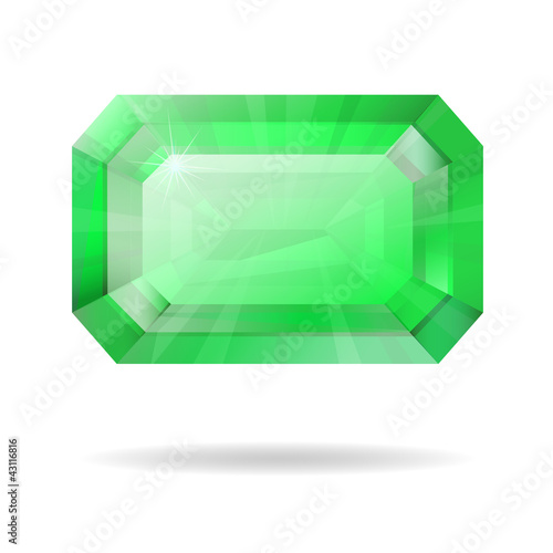 Vector isolated emerald