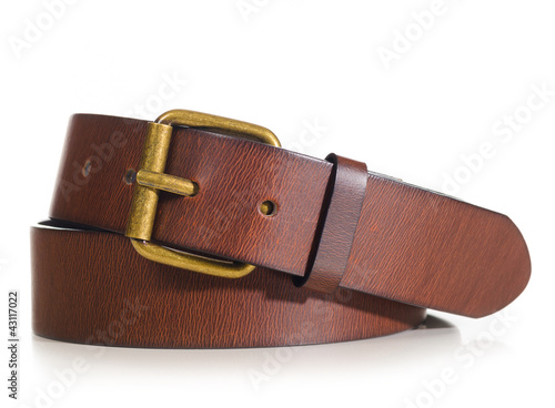 brown leather belt