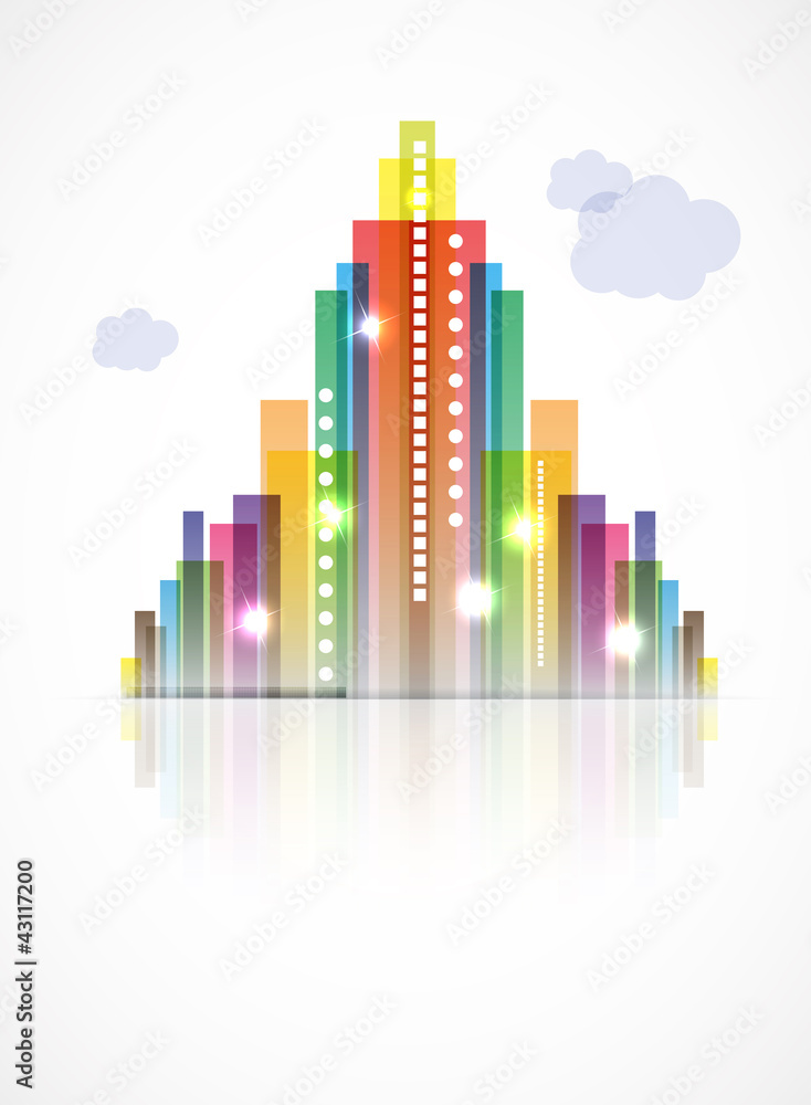 City Landscape abstract real estate vector background