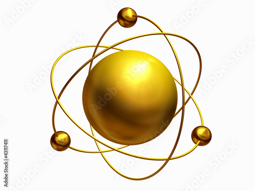 Photography nuclear symbol in gold