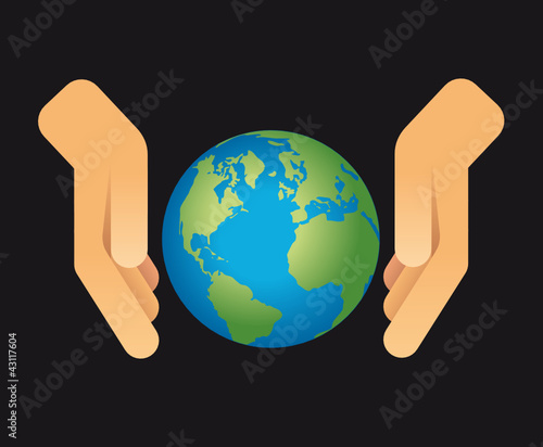 Symbol Hände mit Erde