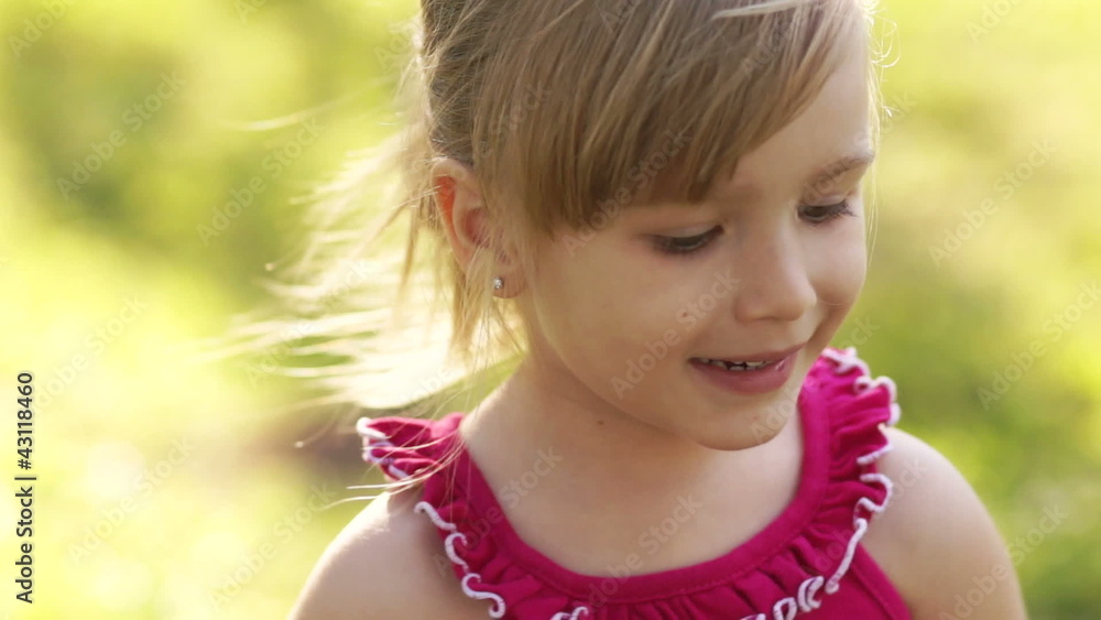 Portrait of a little girl. Caution Portrait of a little girl. Caution