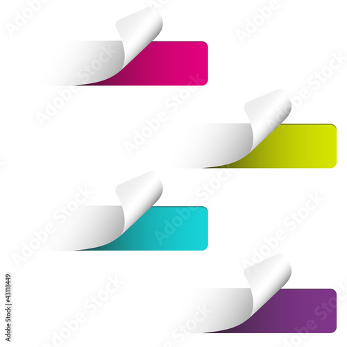 Set of Colorful Vector Sample stickers for various options