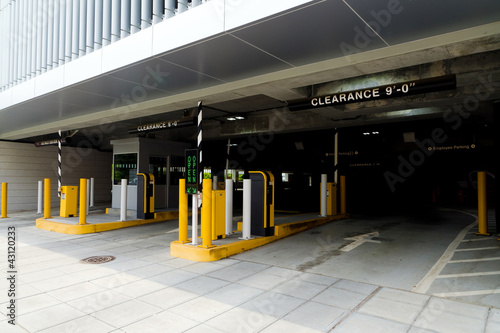 Entry to downtown building garage