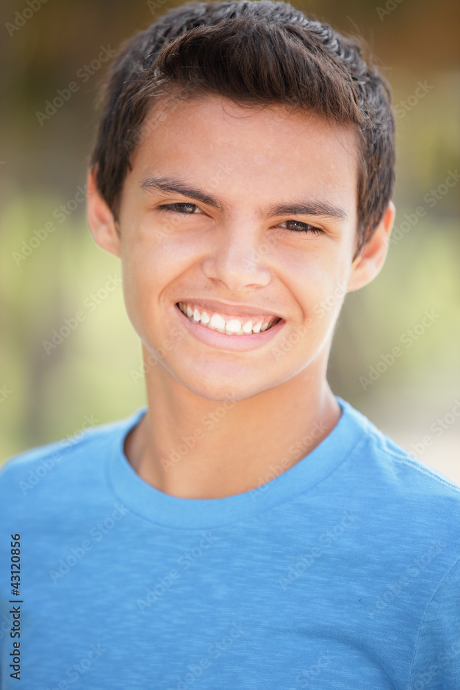 Stock image of a young teenager smiling Stock image of a young teenager smiling