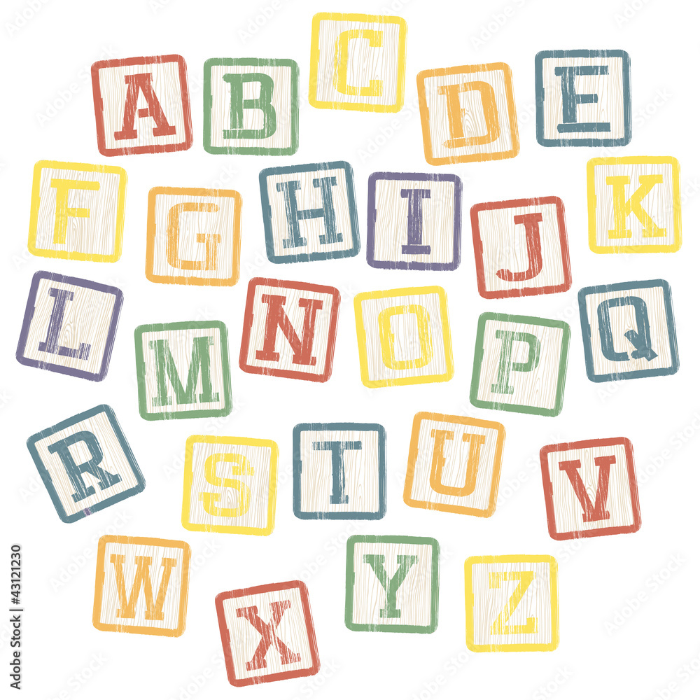 Baby blocks alphabet collection. Vector, EPS8 Baby blocks alphabet collection. Vector, EPS8