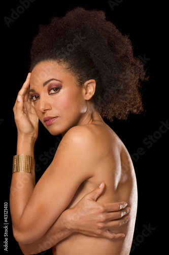 Multiracial beauty, ethnic black and Spanish mix