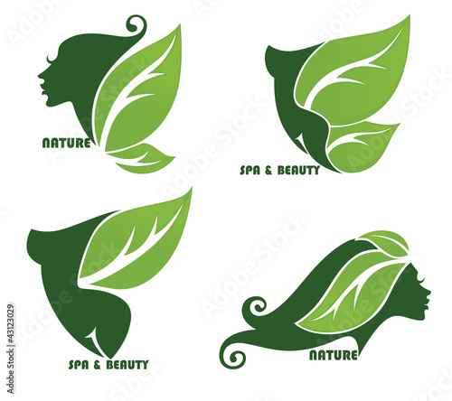 vector collection of spa and beauty icons, signs and labels