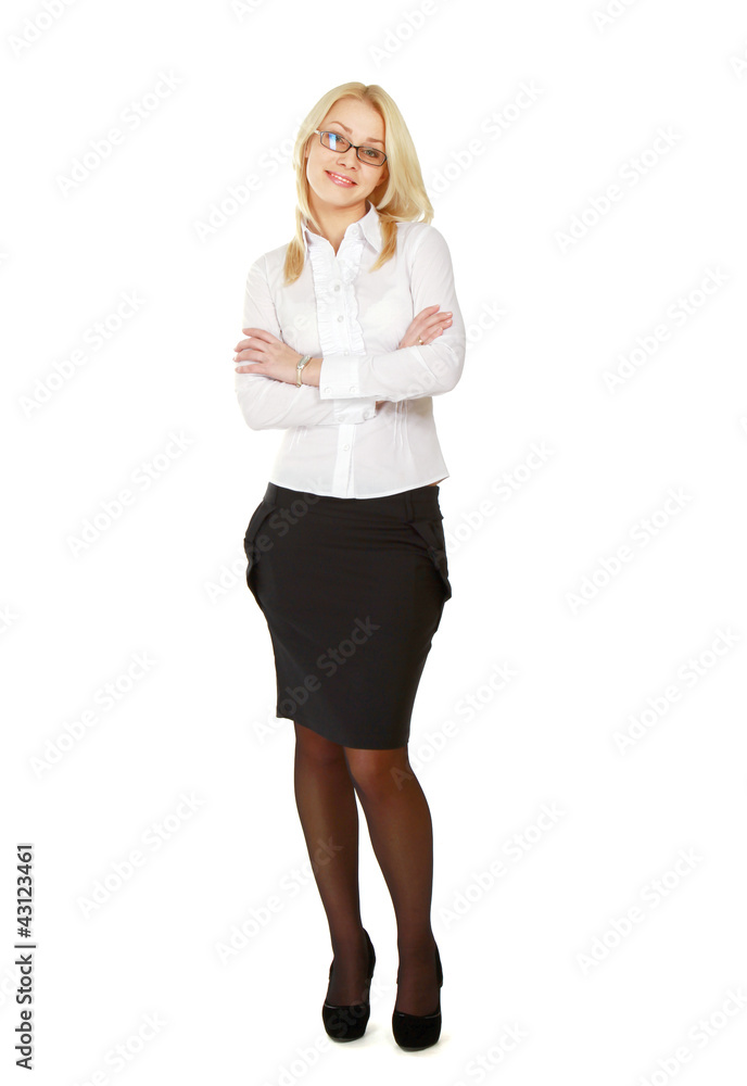 A full length portrait of a beautiful businesswoman standing A full length portrait of a beautiful businesswoman standing